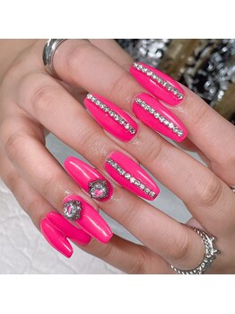 シュシュ(Chou chou)/ネオンカラーのオリジナルピンク