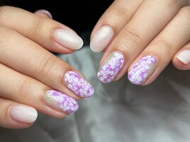 【6月人気定額】アジサイネイル