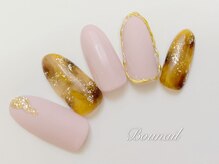 ボネール(nail ＆ eyelash Bounail)/マット　べっ甲 パステル ミラー