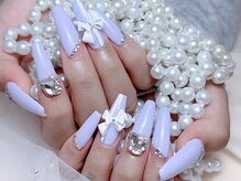 Mネイル/斜めフレンチネイル