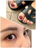 同時施術♪　フット(ワンカラー)&まつげ同時割 ¥10,000→¥8500