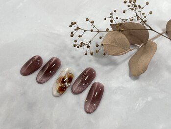 サロンドランジェ(salon de Lange)/べっ甲フラワーネイル