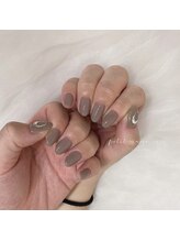 プチナノ(petitnano)/ワンカラーもやもや塗りネイル