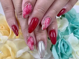 【松崎】秋ミラーネイル