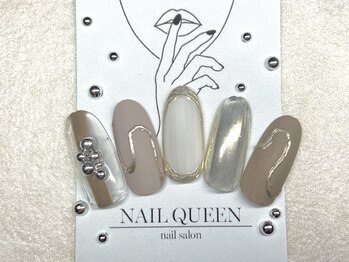 ネイルクイーン(Nail Queen)/ミラーニュアンスネイル♪¥8800