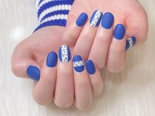 エムネイル(M-Nail)/★ブルー×レオパードネイル★