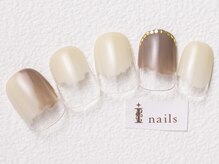 アイネイルズ 恵比寿店(I nails)/ぬりかけブラウンホロ7500円