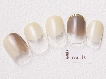 アイネイルズ 恵比寿店(I nails)/ぬりかけブラウンホロ7500円