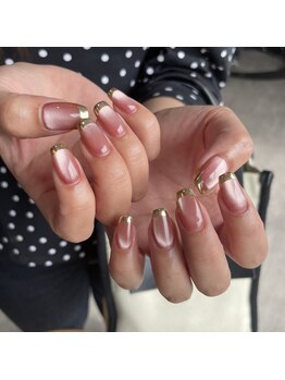 ミントリーフ バイ リート(Mint leaf by Reat)/ぷるマグ×ミラーフレンチネイル