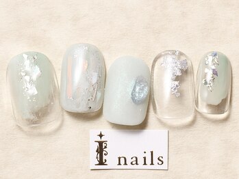 アイ ネイルズ 天神店(I nails)/ちゅるんミントグリーン¥7800