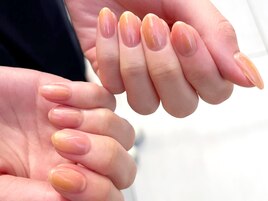 涼しげ桃ネイル☆