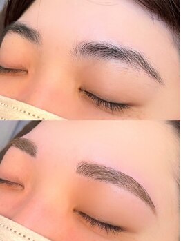 モアモア ララ ネイル(moremore Lala nail)の写真/第一印象は眉で決まる！理想の美眉に☆【美眉スタイリング（ワックス）＋まつ毛パーマセット】105分10500円