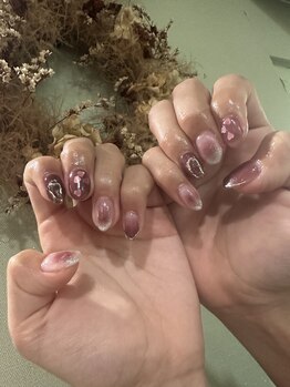プルメリアドット(Plumeria.)/大人バレンタインネイル
