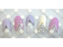 ネイルサロン ビジュードゥ(Nailsalon Bijoux doux)/クリスマスアート￥6800