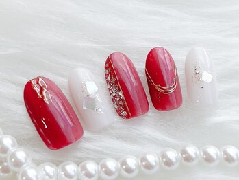 チュリップ(Tulipe)/ミラービジュー×シェルネイル