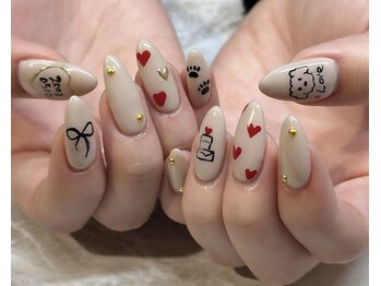 パーミル アイ アンド ネイル クマモト(permille ‰ eye&nail Kumamoto)/手書き風ネイル