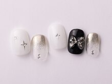 アイネイルズ 恵比寿店(I nails)/モノトーンリボン10140円