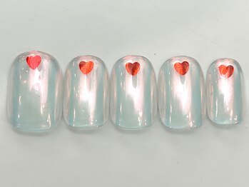 ネイルメゾン 天神店(NAIL MAISON)/ホログラムハートミラー¥4550