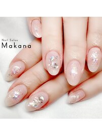 キラキラ＊チークネイル