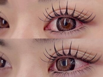 シュクレ 松阪店(shucre)の写真/大人気のパリエク【パリジェンヌ×マツエク】マツエクが下がりやすい方にもオススメ★流行の束感仕上げも◎