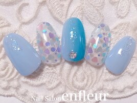 縦グラデ＆ハートホログラム☆