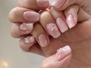 ネイルマムジジ(nailmum jiji)/バタフライ リボン ジェルネイル