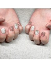 プチルポ(Petit Repos)/砂ジェル×ブラウン×立体アート