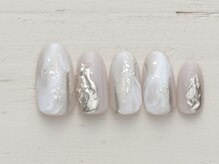 ネイルミックス イオンモール水戸内原店(Nail Mix)/ニュアンス×もやもや　5990円