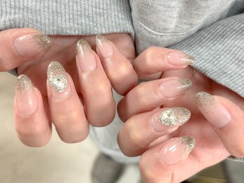 リエル(Reyel 0123)/ラメグラデーション　＋パーツ