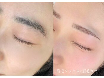 リレイス(Relace)の写真/【青森初眉カラー】オーガニックカラー剤で眉カラー＋黄金比美眉スタイリング（ブラジリアンワックス）