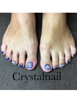 クリスタルネイル ボンベルタ橘店(CRYSTAL NAIL)/ギャラクシーフットネイル