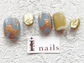 アイネイルズ 梅田店(I nails)/水彩メタリックニュアンス￥7700
