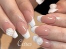 白薔薇フレンチネイル