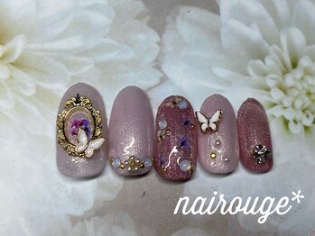 ネイル―ジュ 札幌大通店(nairouge*)/2025年春♪蝶々ネイル♪