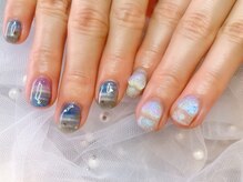シェリ ネイル(Cherie Nail)/マグネットボーダー×オーロラ