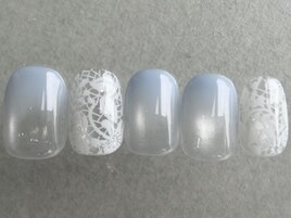 水色グラデーションレース¥4000