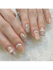 ベージュツイード