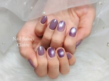 クレア(Claire)/ワンカラー+マグネットネイル