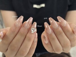 ピンクミラーグラデ