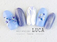 ネイルアトリエルカ(nail atelier LUCA)/L-14 押し花ミラーネイル