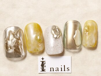 アイ ネイルズ 天神店(I nails)/ニュアンスゴールド¥7800