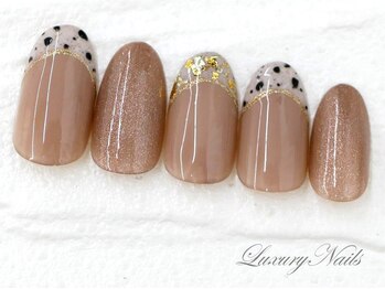 ラグジュアリーネイルズ カワグチ(Luxury Nails Kawaguchi)/アニマル柄*フレンチ