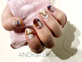 アンドネイル ビューティー(AND nail,beauty)/秋ネイル/チェックネイル/藤沢