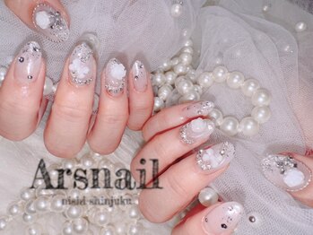 アルスネイル(Ars nail)/白薔薇ネイル