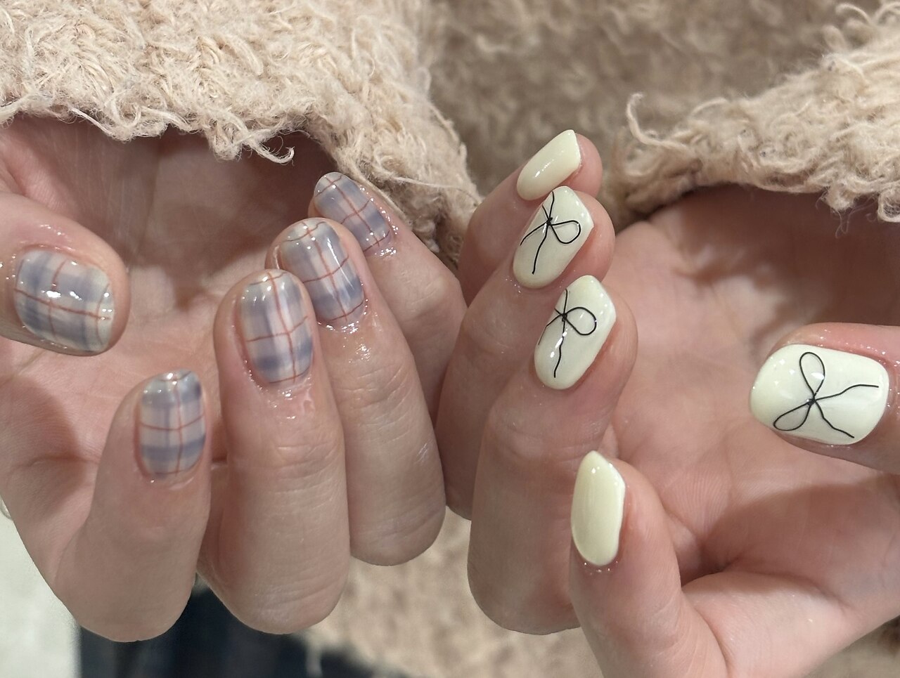 オーダーネイルチップ￤ 量産型 ガーリー チェック リボン 【公式通販】