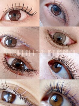 ビーデザイン ダイクマチ(BE DESIGN DAIKUMACHI)の写真/《まつ毛もファッションの一部》洋服や髪色に合わせて、目元の印象までデザインするカラーエクステが得意☆