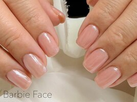 スクエアショートのミラーネイル