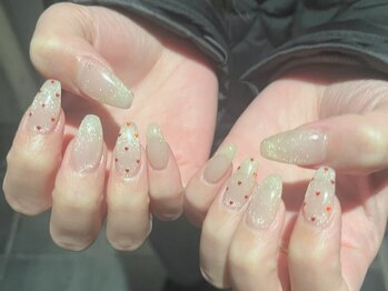 ファンネイル 南森町店(Fun nail)の写真/【時短×高技術×低価格】大人気！ご新規様◇うる艶ワンカラーorラメグラデーション¥3700《オフ込み》