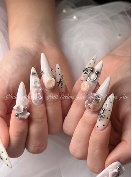 Nail Salon An 渋谷店【長さだし/持ち込み/パラジェル/フィルイン/マグネット】の写真/【圧倒的美フォルム】コンプレックス解消★負担を抑えた長さ出しで、自分史上最高のほっそり指に！
