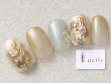 アイネイルズ 三宮店(I nails)/凹凸ニュアンスネイル￥7500